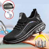 Air Cushion Safety Shoes for Men Anti Smashing Anti Piercing Anti Slip Work Shoes Summer Workwear Shock-absorbing Sneakers MartLion