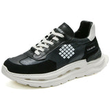 Men's Running Shoes Soft Sole Waterproof Sneakers Casual Tenis Walking Outdoor Sports Tennis Mart Lion Black 39 
