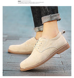 Suede Leather Shoes Men's Soft Leisure Dress Shoes Work Footwear Mart Lion   