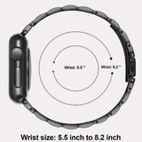 Stainless Steel Strap For Apple Watch Ultra 2 Band 49mm 42mm 44mm Metal Bracelet iWatch Series 9 8 7 6 SE 5 4 3 Women 45mm 41mm MartLion   