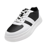 Leather Casual Shoes Trendy Men's Shoes Non-slip Walking Lightweight Ankle Shoes MartLion black 36 
