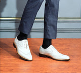 men's white dress shoes zapatos para hombres de vestir informal white Mart Lion   