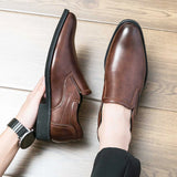 Men's Retro Shoes Slip-on Loafers Male Business Shoes Light Dress Driving Shoes Monk Shoes MartLion   