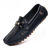 Men's Loafers Spring Autumn Shoes Men's Classic Leather Comfy Drive Boat Casual MartLion 15119-blue 40 