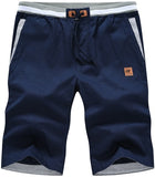 Casual Shorts Soft Sweatpants men's Breathable Clothing Twill Pants Elastic Summer Clothes Drawstring Mart Lion Navy 30 