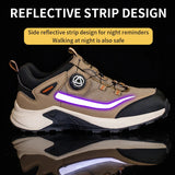 Rotating Buttons Men's Work Sneakers Indestructible Safety Shoes Anti-smash Anti-puncture Work Boot Safety Steel Toe MartLion   