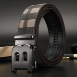 Belt Men's B Letter Automatic Buckle 3.5cm Wide Leather Casual Belt for jeans Ceinture Homme MartLion   