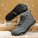 Waterproof Snow Boots Men/women's Winter Elastic Outdoor Plush Warm Barefoot Travel Winter Ankle Boots MartLion   