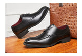 Men's Formal Derby Shoes Genuine Leather Dress Wedding Casual Lace Up Leather Mart Lion   