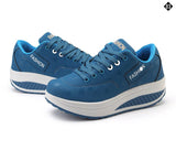 Women Sneakers Air Cushion Sports Shoes Mesh Leather Blue White Pink Outdoor Walking Jogging Female Trainers Mart Lion   