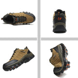 Men's Hiking Shoes Outdoor Anti Slip Hiking Boots Trekking Lace-Up Mountain Climbing Mart Lion   