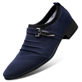 Men's Leather Shoes Dress Shoes All-Match Casual Shock-Absorbing Footwear Wear-Resistant Mart Lion Style 3 Blue 37 
