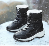 Women's Winter Boots Thick Sole Sloping Heel Ankle Outdoor Light Plush Warm Cotton Shoes MartLion   