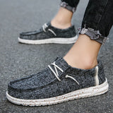 Men's Casual Shoes Denim Canvas Breathable Walking Flat Outdoor Light Loafers MartLion   