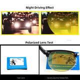 Semi-Rimless Night Vision Glasses for Driving Men's Yellow Polarized Lens Goggles Classic Square Driving Women Eyeglasses MartLion   