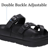 Heel Flip-flops Platform Women's Sandals EVA Insole Clogs Adjustable Buckle Beach Slides MartLion   