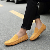 Suede Leather Men's Loafers Luxury Casual Shoes Boots Handmade Slipon Driving  Moccasins Zapatos Mart Lion   