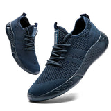 Men's Sneakers Breathable Running Shoes Light Casual Footwear Classic Vulcanized Trendy Mesh MartLion 9059-blue 39 
