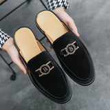Black Men's Sandals Dress Shoes Summer MartLion black 45 