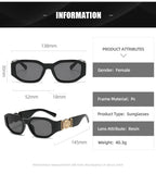 Small Rectangle Sunglasses Men's Women Square Travel Shades Vintage Retro Lunette Soleil Femme De Sol MartLion   