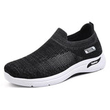Spring Summer Men's Shoes Outdoor Casual Sneakers Lightweight Breathable Loafers Slip-on Hombre MartLion Summer Style - Black 44 