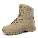 Fujeak Tactical Boots Outdoor Non-slip Snow Men's Military Desert Combat Platform Ankle Shoes Mart Lion khaki 39 