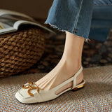 French Vintage Women Sandals Summer Elegant Low Heel Shoes Lazy Casual Muller MartLion a2 2.5cm 41 