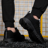  Safety Shoes Men's Breathable Work Sneakers Indestructible Anti-stab Anti-smash Work Boots MartLion - Mart Lion