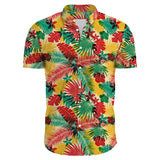 Flower Casual Men's Shirts Print With Short Sleeve For Korean Clothing Floral MartLion E01-JDCS08159 XS 