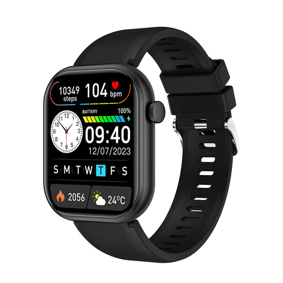 Smart Watch For Women Full Touch Screen Bluetooth Call Waterproof Sport Fitness Tracker Lady  Watches Smartwatch Men's MartLion black  