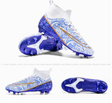  Men's Soccer Shoes Soft TF FG Football Boots Breathable Non-Slip Grass Training Sneakers Cleats Outdoor High Top Sport Footwear MartLion - Mart Lion