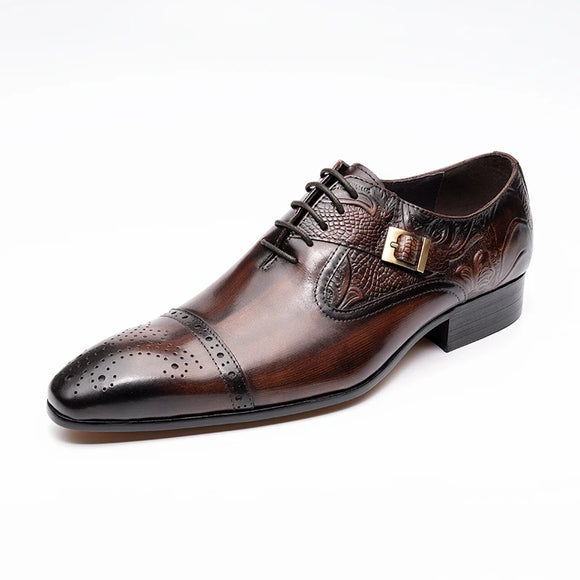 Classic Luxury Men's Shoes Oxford Wedding Party Formal Genuine Leather Dress MartLion   