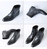 Spring Autumn Men's Ankle Boots Dress Pointed Toe PU Leather Shoes Chelsea Chelsea Mart Lion   