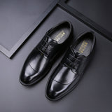 Men's Leather Shoes Casual Wedding Party Designer Lace Up Derbies Style Mart Lion Black 39 
