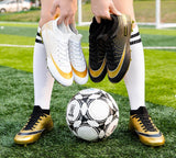 High top football shoes Long spikes broken nails gold soled grass student Mart Lion   