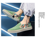 Men's Sneakers Casual Summer Low-top Corduroy Fisherma  Lazy  Slip-on Cloth  Trendy Shoes Tennis Mart Lion   