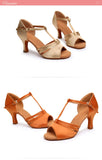 Adult Latin Dance Shoes Women's High-heeled Soft-soled Dancing Indoor Practice Sandals Summer Tango Jazz MartLion   