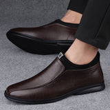 Mid-top Genuine leather Men's shoes Keep Warm Dress Winter With Fur Elegant Sapato Social Masculino Mart Lion   