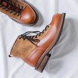 Cow Leather Designer Platform Boots Men's Autumn Winter High Top Designer Shoes Casual Cowhide Work MartLion   