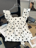 Summer Women Top Mori Girl Polka Dot Chiffon Shirts MartLion   