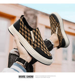 Men's Casual Shoes Geometric Figure Breathable Slip-on Loafers Street Cool Youth Flat Skateboard Mart Lion   