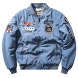 Winter Bomber Jacket Ma1 Air Force Pilot Casual Men's Thick Velvet Coat Male Green Blue Khaki Outerwear MartLion   