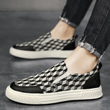 Men's Casual Shoes Geometric Figure Breathable Slip-on Loafers Street Cool Youth Flat Skateboard Mart Lion   