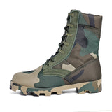 Lace Up Waterproof Outdoor Shoes Breathable Canvas Camouflage Tactical Combat Desert Ankle Boots Military Army Men's MartLion STYLE 7 39 