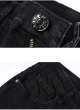 Men's Black Gray Jeans Stretch Classic Slim  Black Denim Pants Elasticity Male  Casual Trousers MartLion   