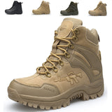 Tactical Boots Men's Military Ankle with Side Zipper Anti-Slip Combat Work Safety Shoes Mart Lion   