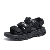 Men's Sandals Summer Casual Outdoor Sport Non-slip Beach Shoes Sandia Thick Bottom Slipper MartLion black 44 