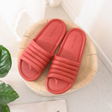 Thick Platform Slipper Women Korean Eva Slippers Home Flip Flops Ladies Soft Sole Cloud Sandals Mart Lion Big Red 3637 