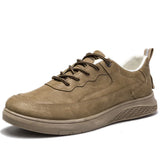 Shoes Sneakers Men's Lace Up Shoes Classic Comfort Walking Zapatos De Hombre MartLion apricot 39 