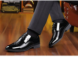 Office Shoes Men's Dress Patent Leather Oxford Formal Handsome Pointed Toe Wedding Elegant Casual MartLion   